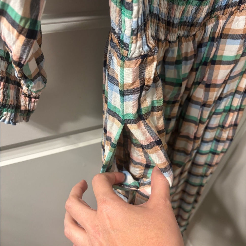Cerie Plaid Smocked Dress - Picture 6 of 6